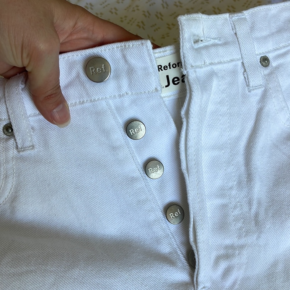Reformation - Dixie High Rise Jean Shorts - Picture 4 of 10